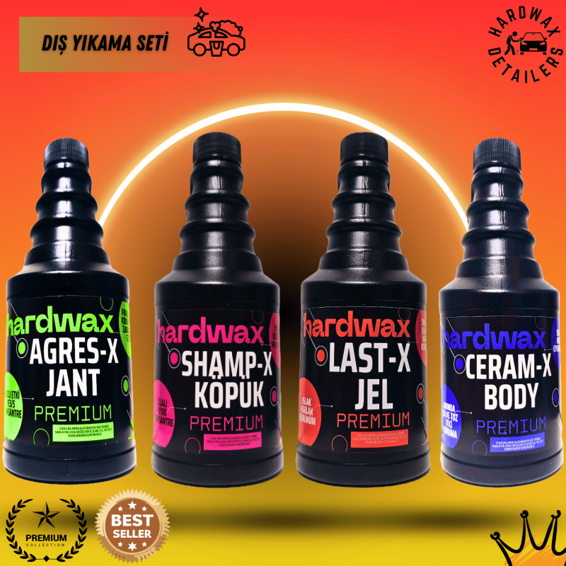 4x500 gr Oto Bakım Seti Premium SHAMP-X+LAST-X+CERAM-X+AGRES-X